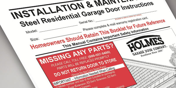 How To Install A Garage Door Holmes Garage Door Company
