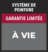 Garantie de la durée de vie de la peinture